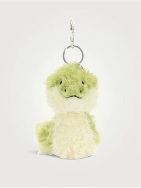 Plush Small Pet Keychain - Green and Cream Plush Charm